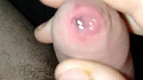 Young gay guy masturbated his big cock until discharge