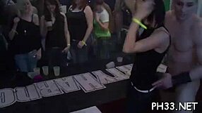 Screaming group with beautiful and sexy women