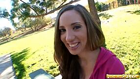 A handjob and blowjob on the same lady who is a horny teenage blonde