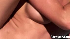 In this outdoor 3some, big boobed blonde Chloe delaure gets his ass closeup