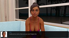 Chapter 66 of the 3D gaming series: Her sensual kissing and her girl's eager appreciation