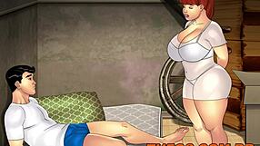 He pumped his big sister's fat tits and giant ass in HD