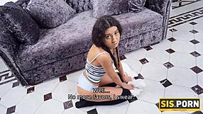 Sofa is where stepbrother and stepsister get involved with taboo sexual fantasies