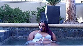 Big booty black babe gets naughty on camera