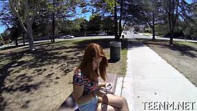 Hot brunette gets wet pussy and give blowjob in POV