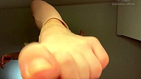HD video of huge cock dominates foot slave