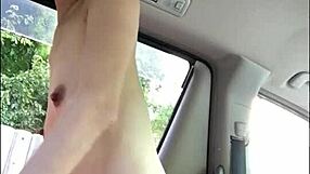 A car milf is taken for a ride with her pussy licked and fucked