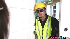 SB hard fucking small tits brunette teen