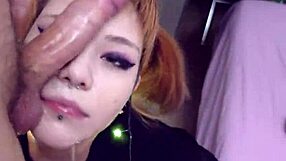 HD, A cute furiysh gives a mouth watering blowjob