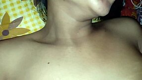 Amateur wife and her husband watches porn while getting his wife’s pussy licked