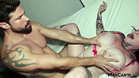 Redhead receives a face full of hand and has her sexpots dumpster dived in hardcore video