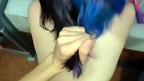 Large cock dominates in this home produced clip of two college students