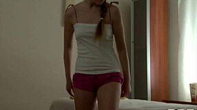 Euro teen Dorothea enjoys hardcore massage and blowjob