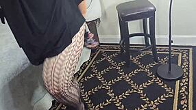 Cim footage Big ass blonde MILF swallows cum in mouth