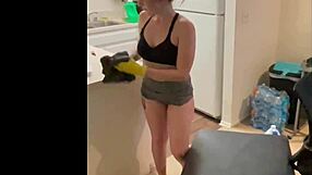 Nympho Naomi Serves as My Sexy Maid, Shaving Her Pussy and Showing Off Her Boobs