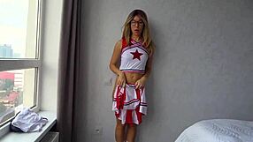 Blonde step sister trains with anal plug at school then Kris fucks her