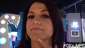 Adorable Teen Slut Delivers Nasty POV Blowjob