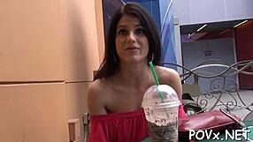 Adorable Teen Slut Delivers Nasty POV Blowjob