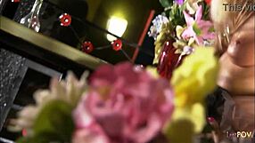 Blonde lesbians lick shaved pussies in lingerie!