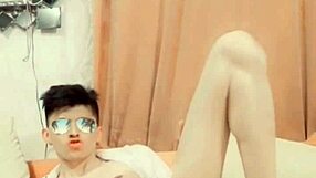 Masturbating gay twinks shoot cumshots