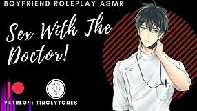 Doctor roleplay with horny female orgasm in asmr male voice and male point of view