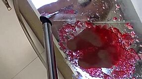 rosafuxxxia explores a food fetish with her natural tits and feet