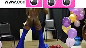 hey, that freak really sucks that male stripper in this wild orgy scene