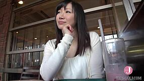 asian babe bent over fingering ass