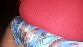 Latina brunette trains husband with intense public sex on grass until he cums, watched by guard.