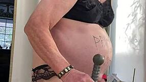 while fucking my tight arsehole in the kitchen