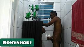 Brazilian bbw with big ass gets quick cumshot on cock before leaving