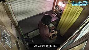 security cam catches tiny asian girl feeling intense pleasure sucking huge cock until orgasm