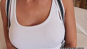 Blonde Amateur's Anal POV Fuck Contrasts Beauty