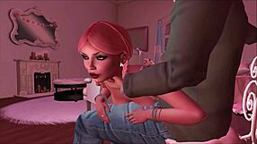 exploring the pink room in a fantasy cartoon world