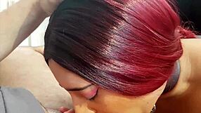 Leashed Babe Endures Deepthroat and Massive Facial Cumshot