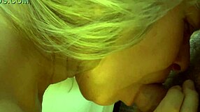 Naughty Wife Deep Throats and Gags on Monster Cock