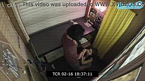 security cam catches tiny asian girl feeling intense pleasure sucking huge cock until orgasm