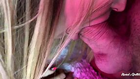 blonde amateur performs passionate blowjob in homemade setting