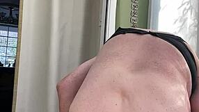 while fucking my tight arsehole in the kitchen