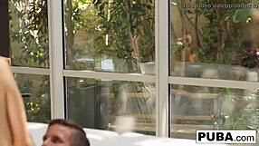 i messed up suckin that british dudes cock and he shot his load all over petite elsa jean