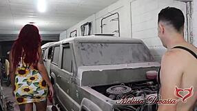 Will Melissa Devassa tease the young mechanic with her handjob skills?