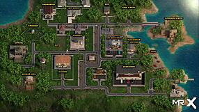 White-haired mature fucks my cock in hentai game episode 79