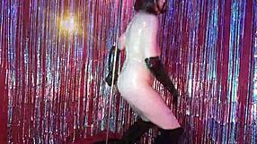 dirty milf cop strips on pole