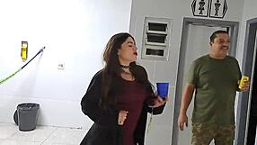 Is This Latina Teen's Ass Teasing at Ted's Mansion Party? Dirty Talk and Web Chat Ignite the Fun