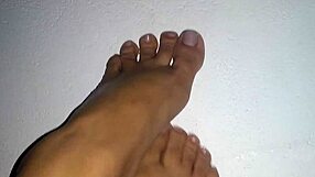 Beautiful Feet Fetish with Horny Cute Girl