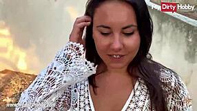 During the honeymoon, a german husband indulges in dirty anal cheating with petite amateurs, leading to creampie ecstasy.