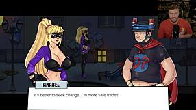 blonde knight tempts with big tits and ass in lewd superhero adventure