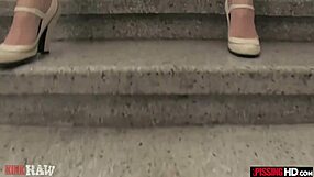 Blonde Covered In Pee By Multiple Men During Gangbang