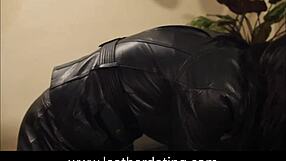 Hey, check out this milf rocking a long leather skirt and boots! Wanna see her kinky side?