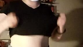 Amateur KINKY wedgie STRIPTEASE with clothes ripped